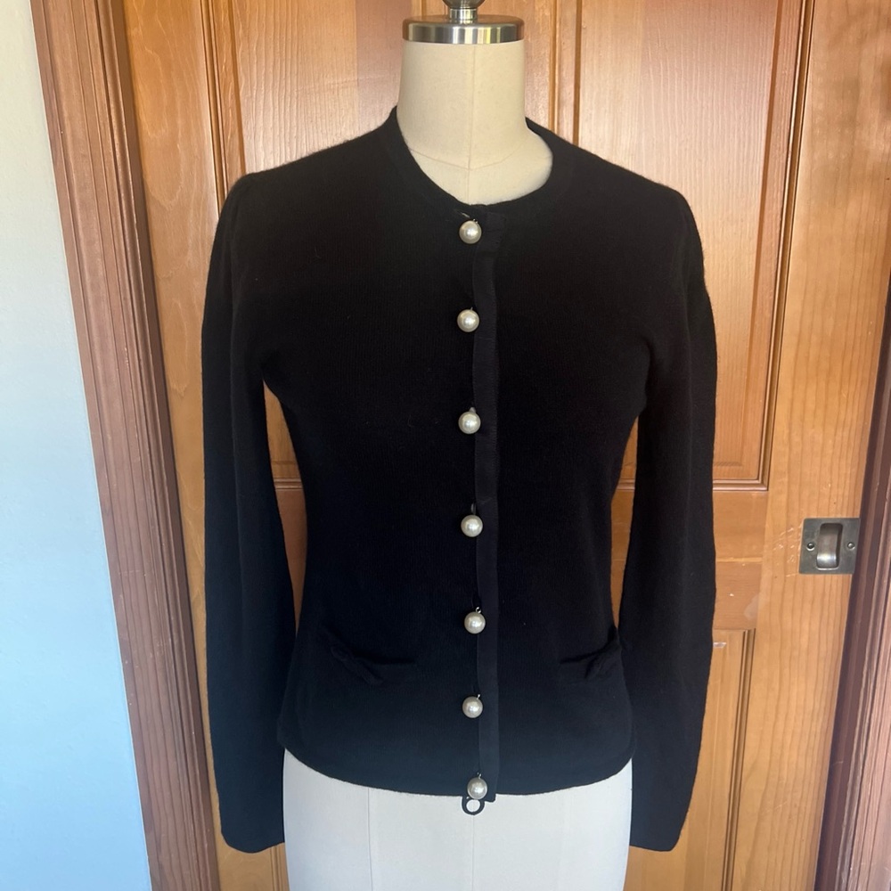 By Malene Birger Black 100% Cashmere Sweater l Old Money Fitted Style